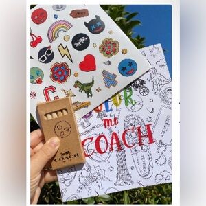 “Color Me Coach” Coloring Book & Colored Pencils
With stickers 2018 Coach